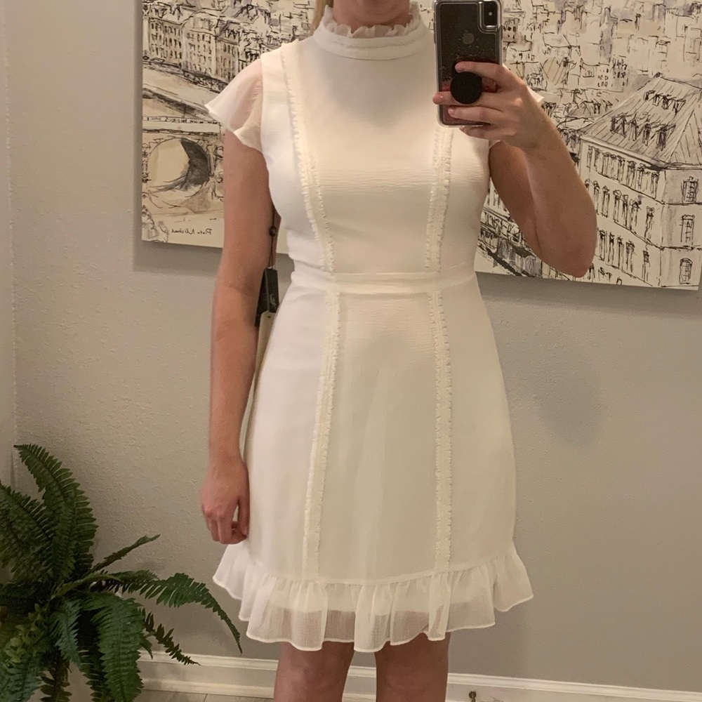 Adrianna Papell short sleeve chiffon dress